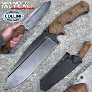 Wander Tactical - Smilodon - Raw D2 & Brown Micarta - handgefertigtes Messer