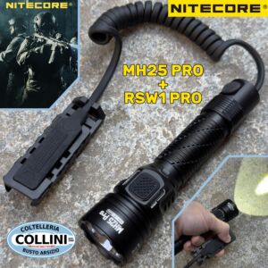 Nitecore - KIT Taschenlampe MH25 Pro + Fernbedienung RSW1 Pro - USB-wiederaufladbar - 3300 Lumen und 705 Meter - LED-Taschenlampe