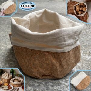 NUTS - Kork und Baumwolle beige Brotkorb Taschen - 16cm