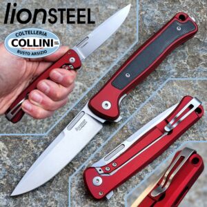 Lionsteel - Skinny Aluminium - Rot & Stonewashed MagnaCut - SK01A RS - Messer