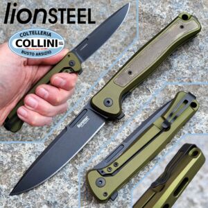 Lionsteel - Skinny Aluminium - Grun & OldBlack MagnaCut - SK01A GB - Messer