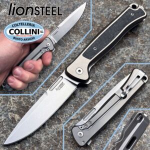 Lionsteel - Skinny Titanium - Grau & Stonewashed MagnaCut - SK01 GY - Messer