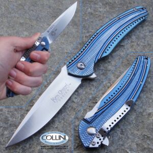 CRKT - Ripple Flipper Messer von Ken Onion - Blue Frame Lock - K405KXP Messer