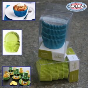 Dekorieren - 75 Tassen Papierkuchen für grün oder blau