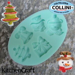 Kitchen Craft - Silikonform für Zuckermasse - Weihnachten