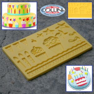 Wilton - Fondant and Gum Paste Mold - Disegno Muffin Party