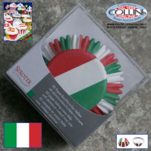 Städter - Set Papier Muffincup Flaggenmotiv - Italien