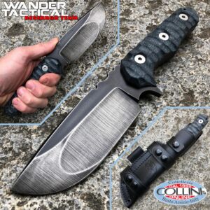 Wander Tactical - Lynx Compound - Raw Finish and Black Micarta - messer