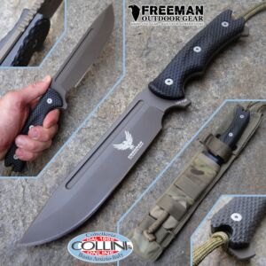 Freeman Outdoor Gear - 6,5" Patriot Brown Chopper Knife 451 - G10 Black - Coltello