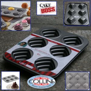 Cake Boss - Antihaft-Backblech für Mini-Kuchen mit 6 Formen förmigen Platz