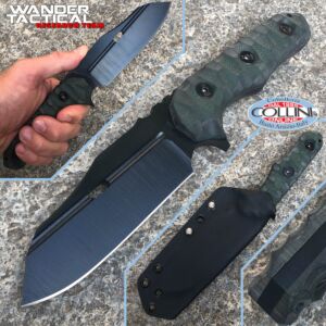 Wander Tactical - Mistral - Black & G10 Dark Green - handgefertigtes messer