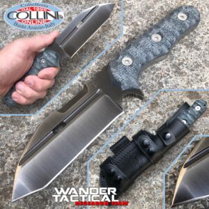 Wander Tactical - Hurricane Messer Iron Washed und Black Micarta - Custom Messer