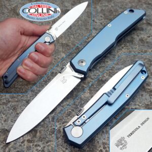 Fox - Terzuola - Frame Lock Titanium Blue - FX-525TIBL - Messer