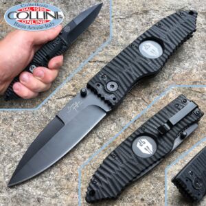 Hoffner - Black Folding knife 3.5" Black  chiseled - messer