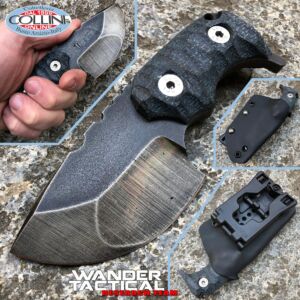 Wander Tactical - Tryceratops Compound - Raw & Black Micarta - messer