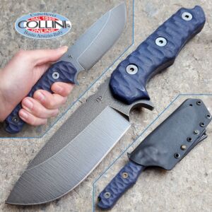Wander Tactical - Lynx - Raw Finish and Blue Micarta - messer