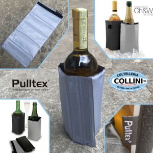Pulltex - Wein-und Sektflaschenküler - Duo Cooling Band - Schwarz & Grau