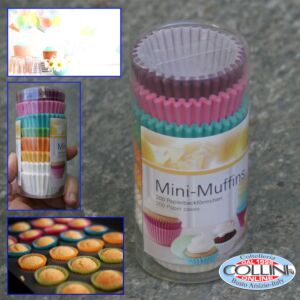 Birkmann - Set mit 200 Mini-Muffin-Förmchen aus farbigem Backpapier