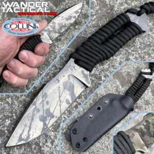Wander Tactical - Raptor Knife - Black Blood & Black Paracord - Messer