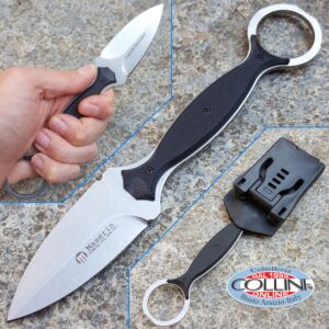 Maserin - Neck Knife - Spear Single Edge Stonewashed - Design by Russ Kommer - 922/STW - Messer