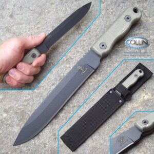 Ontario Knife Company - Shank - Black Canvas Micarta coltello