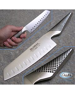 Global knives - GS91 - Nakiri Gemüsemesser Geriffelt 14cm - Küchenmesser - ex. GS39